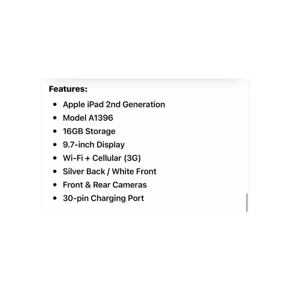 Apple iPad 2 16GB 9.7”